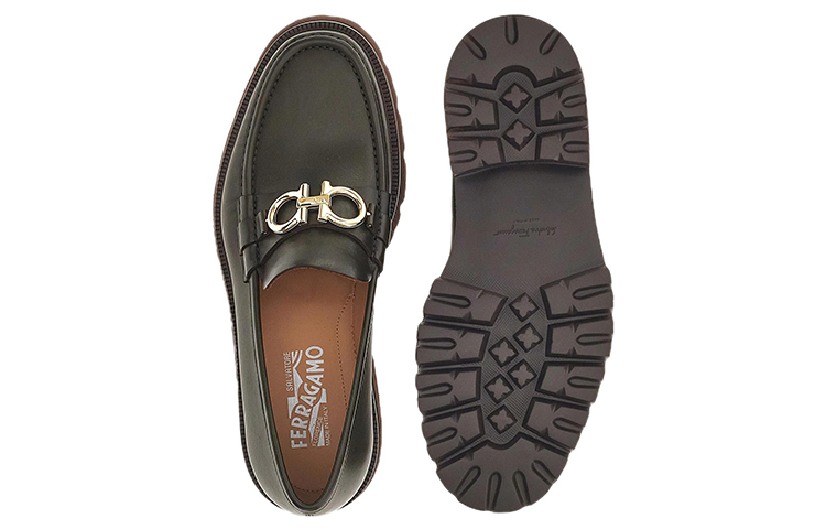 Purchase FERRAGAMO Gancini Sepatu Moccasin 'Gesper Hijau' 02B200-753159