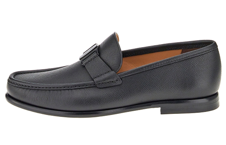 Buy 菲拉格慕 Gancini 扣飾莫辛卡鞋 浅钌灰色