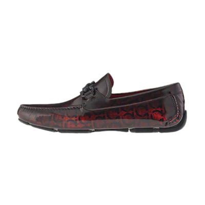 FERRAGAMO Gancini Moccasin 'Red Black'