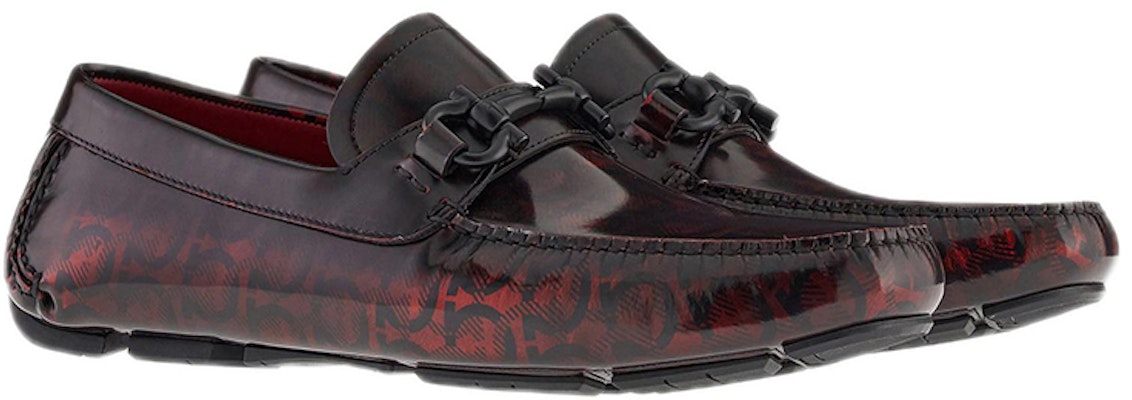 FERRAGAMO Gancini Moccasin 'Red Black' 02C398-749451 Order FERRAGAMO Gancini Moccasin 'Red Black' 02C398-749451