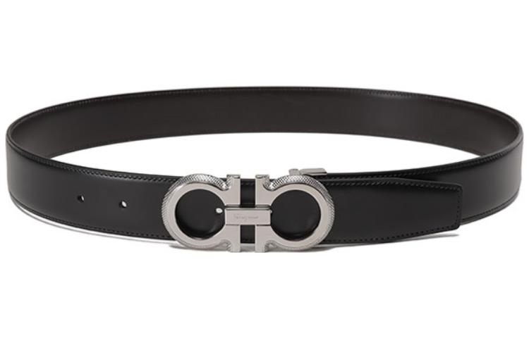 Shop FERRAGAMO Gancini Reversible Leather Belt for Men - Adjustable 3.5cm Wide. 670141-754465