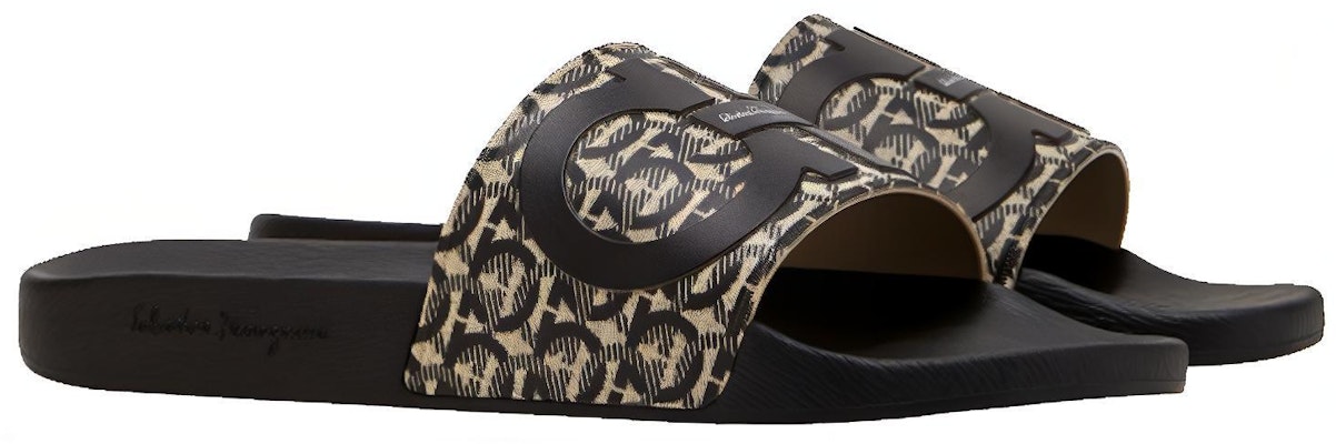 FERRAGAMO Gancini Slides 'Black Leather' 02C308-729248 Lookbook FERRAGAMO Gancini Slides 'Black Leather' 02C308-729248