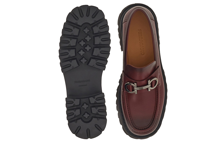 FERRAGAMO Gancini Thick Sole Loafer 'Purple' 圖 5