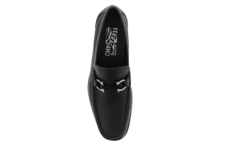 Shop FERRAGAMO Gancio 'Hitam Perniagaan Kasual' 0642848