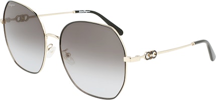 Ferragamo Gold Round Metal Sunglasses Unisex Trendy Oversized Style SF284SLBK Ferragamo Gold Round Metal Sunglasses Unisex Trendy Oversized Style SF284SLBK