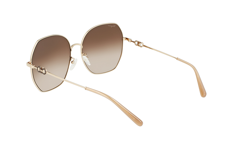 Purchase Ferragamo 金色圓框金屬太陽眼鏡 男女適用 時尚大框款式 SF284SLBK