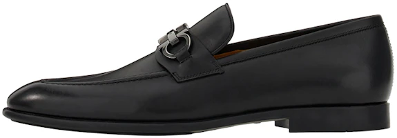 FERRAGAMO Grained Hammered Slip-On Loafer 'Black' 021669-762636 FERRAGAMO Grained Hammered Slip-On Loafer 'Black' 021669-762636