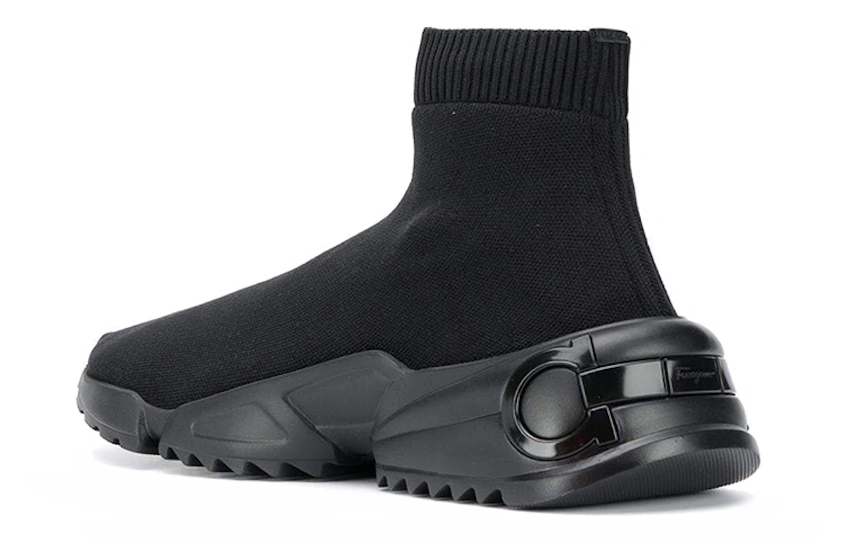 FERRAGAMO Knit Sneakers 'Black'