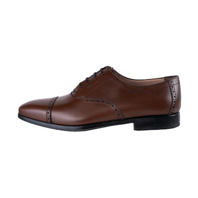 FERRAGAMO Lace-Up Leather Shoe 'Coffee'
