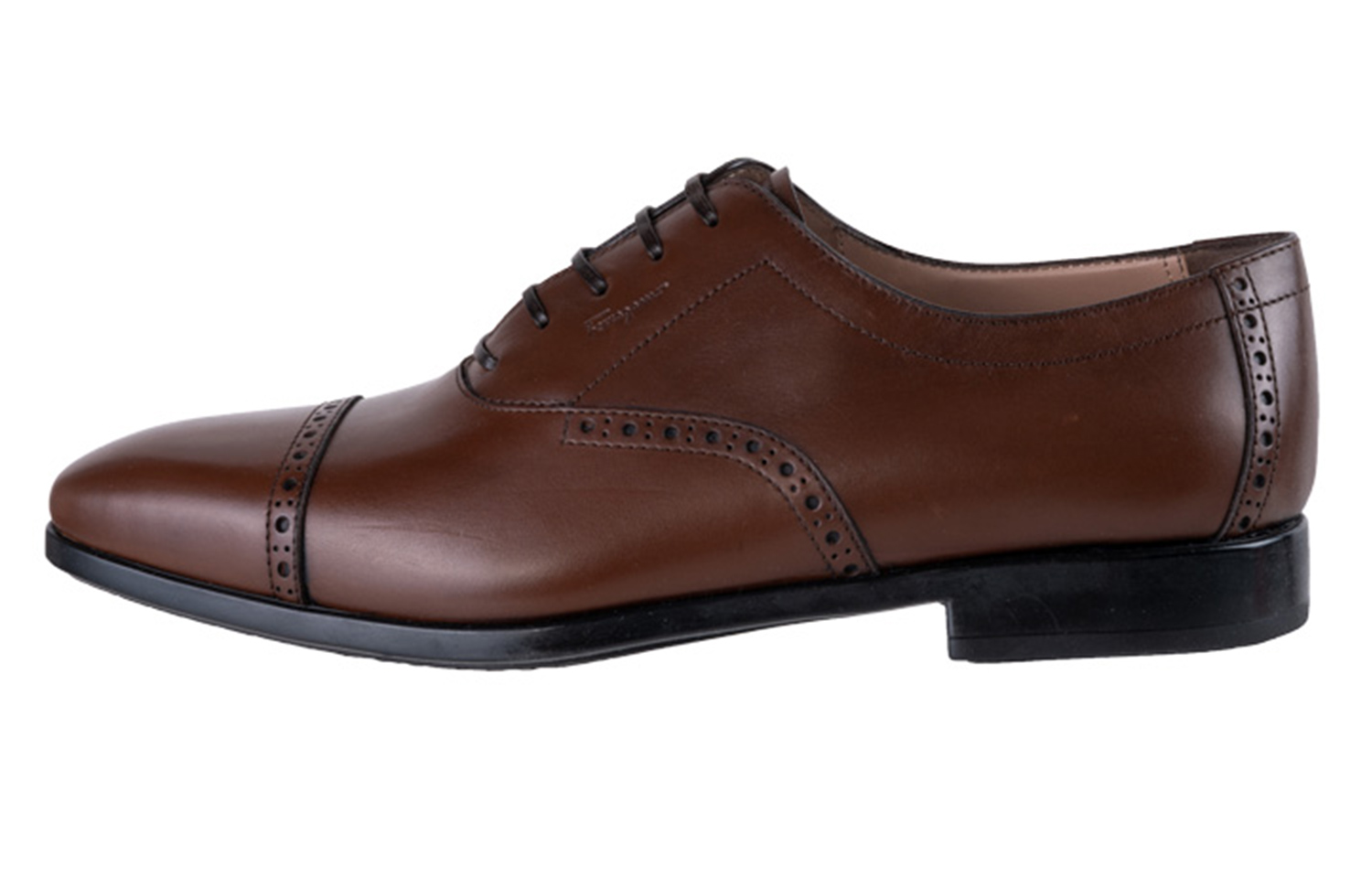 FERRAGAMO Lace-Up Leather Shoe 'Coffee' 94203-735222