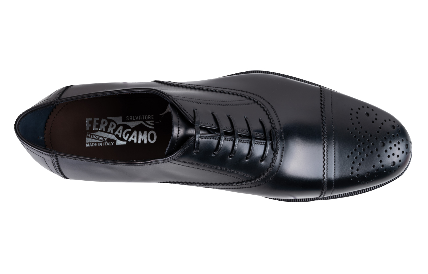 Lookbook Zapatos de Cuero con Cordones FERRAGAMO 'Negro' 020211-741603