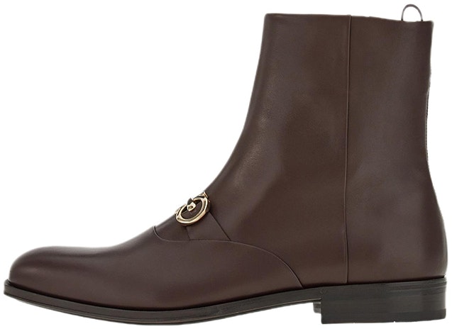 ferragamo-leather-ankle-boot-gold-buckle-brown-021057-758263