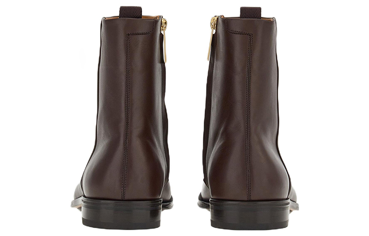 Purchase FERRAGAMO Leather Ankle Boot 'Gold Buckle Brown' 021057-758263