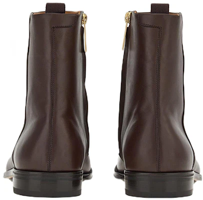 FERRAGAMO Leather Ankle Boot 'Gold Buckle Brown' 021057-758263 Purchase FERRAGAMO Leather Ankle Boot 'Gold Buckle Brown' 021057-758263