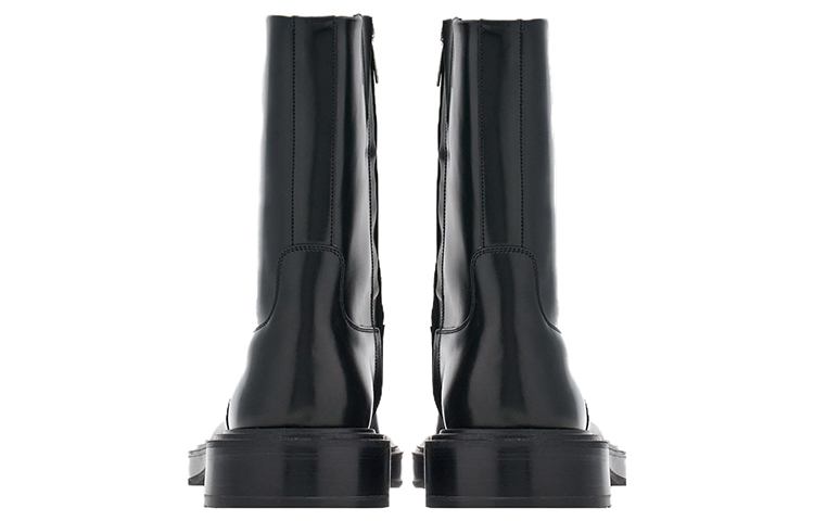 FERRAGAMO Leather Ankle Boots 'Black Chunky Heel CMFT' 圖 5