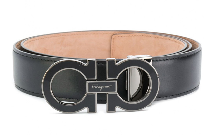 Order FERRAGAMO 黑色光滑扣皮带 679750ADJUSTABLE671502002