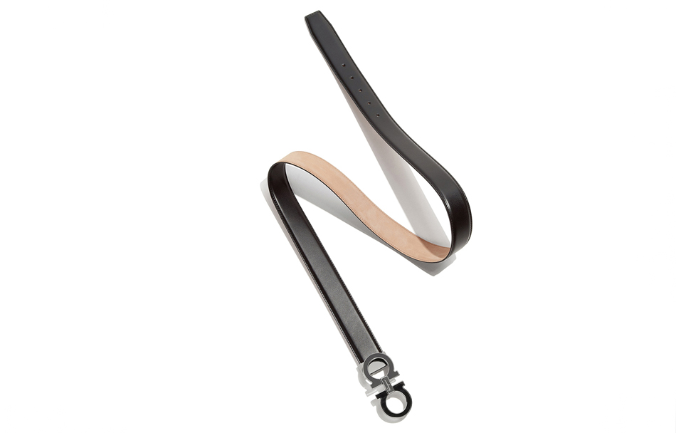 Lookbook 페라가모 가죽 벨트 메탈 네임플레이트 버클, 폭 3.5cm 679750-0671502