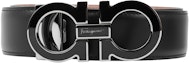 Shop 페라가모 가죽 벨트 메탈 네임플레이트 버클, 폭 3.5cm 679750-0671502