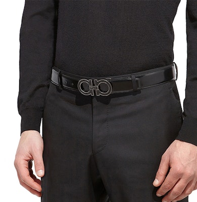 페라가모 가죽 벨트 메탈 네임플레이트 버클, 폭 3.5cm 679750-0671502 Sizing 페라가모 가죽 벨트 메탈 네임플레이트 버클, 폭 3.5cm 679750-0671502