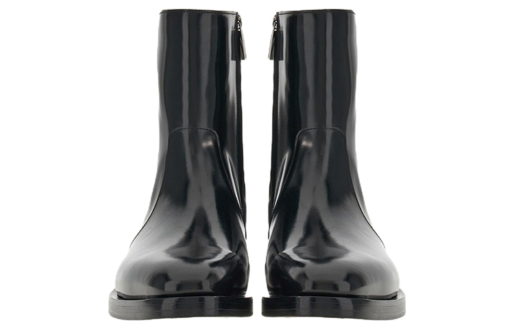 FERRAGAMO Leather Block Heel Zip Ankle Boot 'Black Fashion' 圖 4