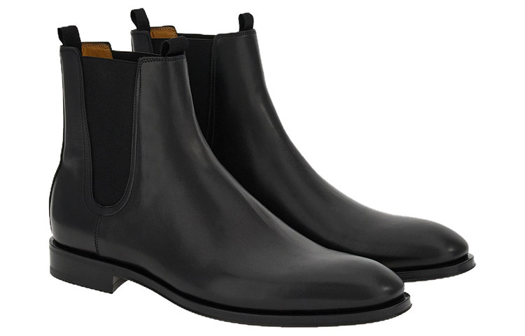 Lookbook FERRAGAMO Leder Chelsea Boots ''Glatt Mandelkappe Schwarz'' 021622-762476