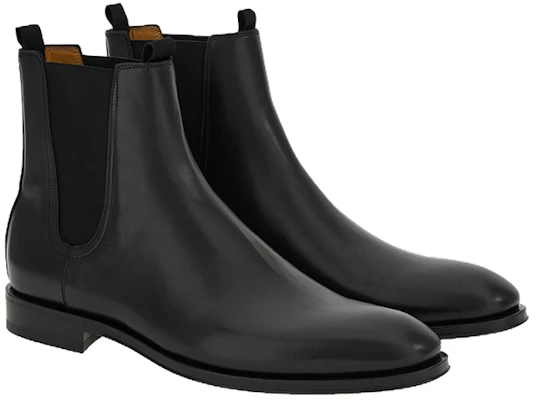 FERRAGAMO Leder Chelsea Boots ''Glatt Mandelkappe Schwarz'' 021622-762476 Lookbook FERRAGAMO Leder Chelsea Boots ''Glatt Mandelkappe Schwarz'' 021622-762476