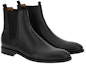 Lookbook FERRAGAMO But Hitam Chelsea Kulit 'Smooth Almond Toe' 021622-762476