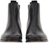 Shop FERRAGAMO But Hitam Chelsea Kulit 'Smooth Almond Toe' 021622-762476