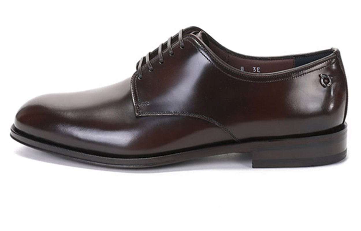 FERRAGAMO Leather Derby 'Brown'