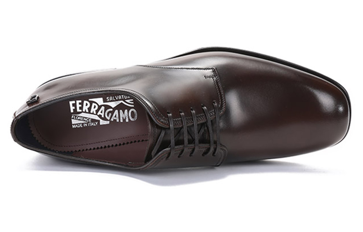 FERRAGAMO Leather Derby 'Brown' 圖 5