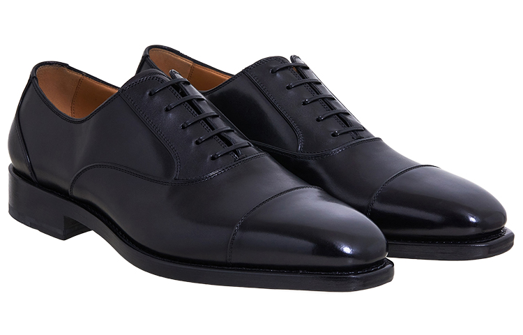 FERRAGAMO Leather Dress Shoes 'Black CMFT' 圖 2