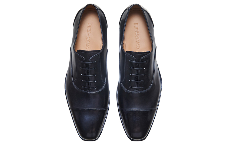 FERRAGAMO Leather Dress Shoes 'Black CMFT' 圖 3