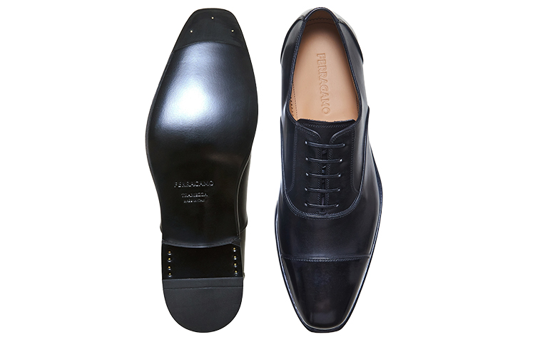 FERRAGAMO Leather Dress Shoes 'Black CMFT' 圖 5