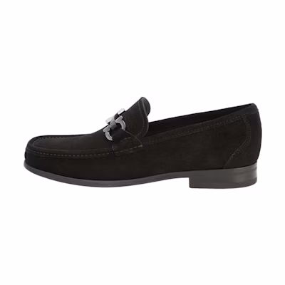 FERRAGAMO Leather Dress Shoes 'Black Velvet'