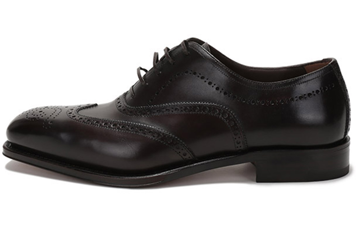 Buy FERRAGAMO Leather Dress Shoes 'Dark Brown' 020209-741761