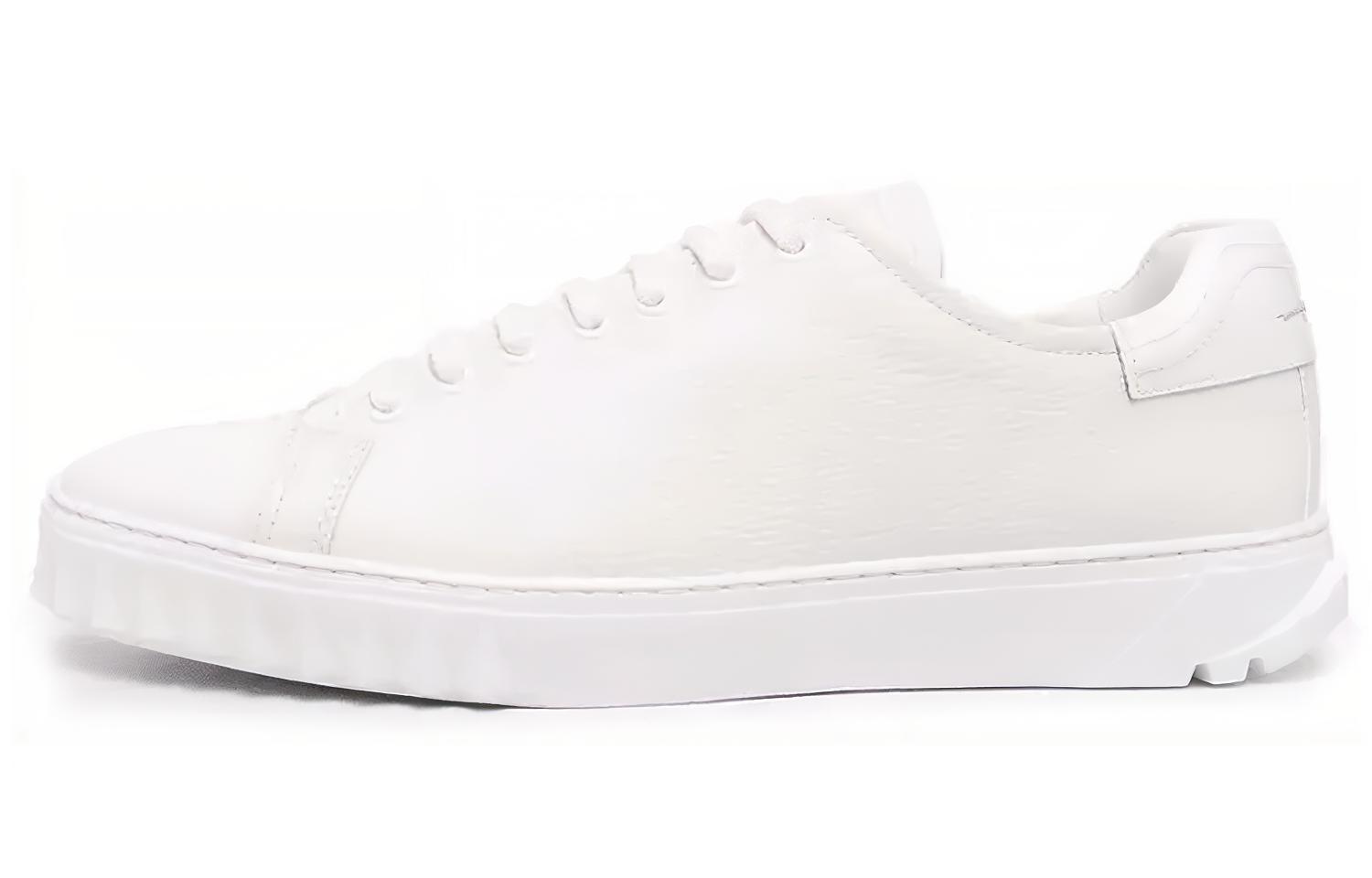 FERRAGAMO Leather Fashion Sneakers 'White'