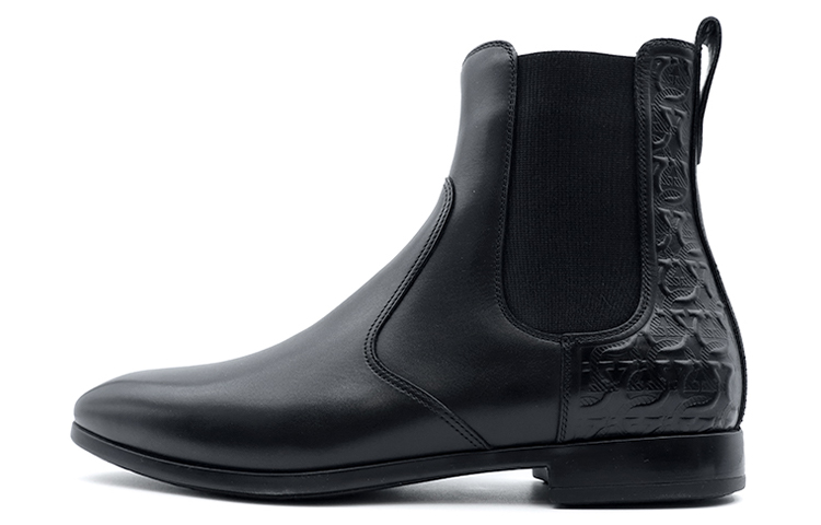 FERRAGAMO Leather High-Top Chelsea Boots 'Black' 0746199