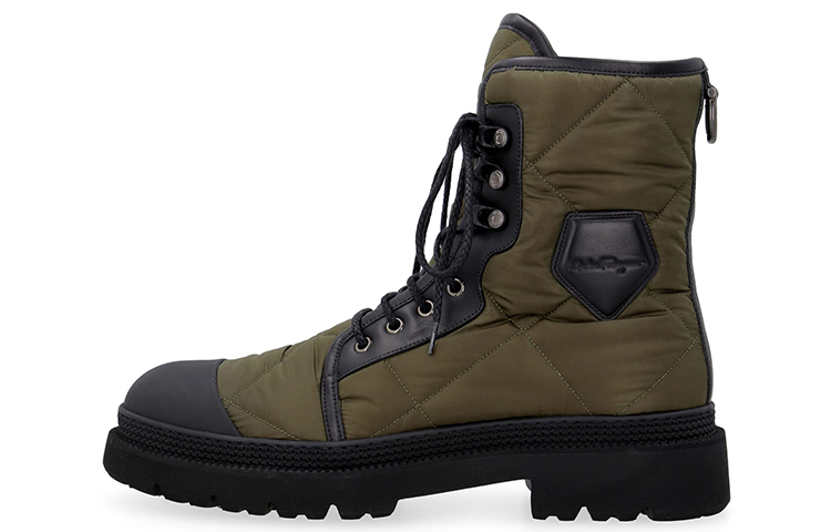 FERRAGAMO Leather Lace-Up Boot 'Green' 02C662-738020