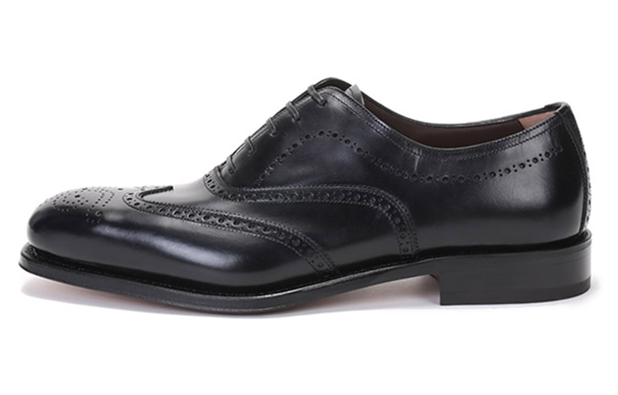 FERRAGAMO Leather Lace-Up Shoes 'Black' 020209-741763