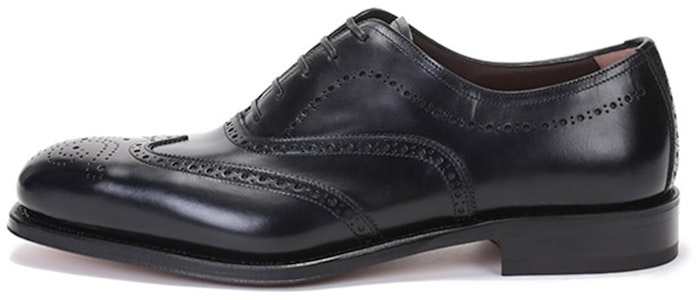 菲拉格慕黑色皮革系带鞋 020209-741763 Buy 菲拉格慕黑色皮革系带鞋 020209-741763