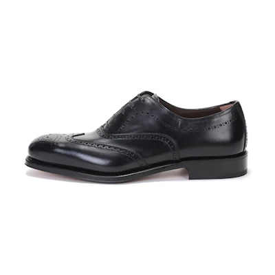 FERRAGAMO Leather Lace-Up Shoes 'Black'