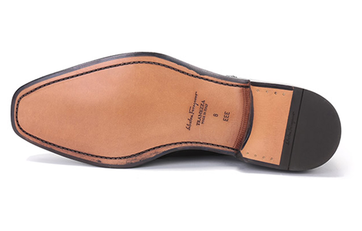 Details for Zapatos de Cordones de Cuero FERRAGAMO 'Negro' 020209-741763