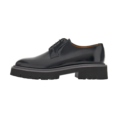 FERRAGAMO Flicker Leather Dress Shoes 'Black'