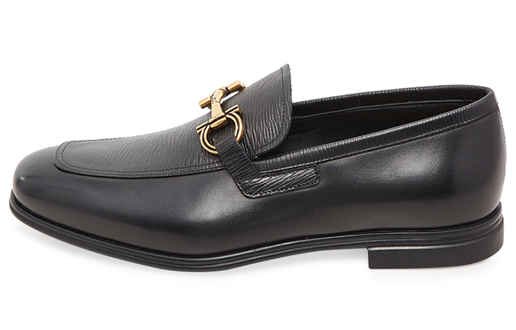 FERRAGAMO Leather Loafer 'Gancini Black'