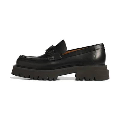 FERRAGAMO Leather Loafers 'Black'