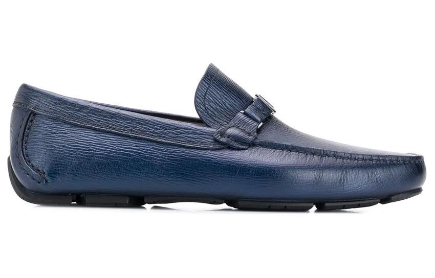 Order 菲拉格慕蓝色皮革乐福鞋 02B523-709327