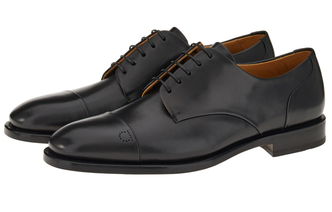 FERRAGAMO Leather Low-Top 'Formal Black' 圖 3