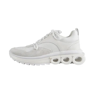FERRAGAMO Leather Low Top 'White'