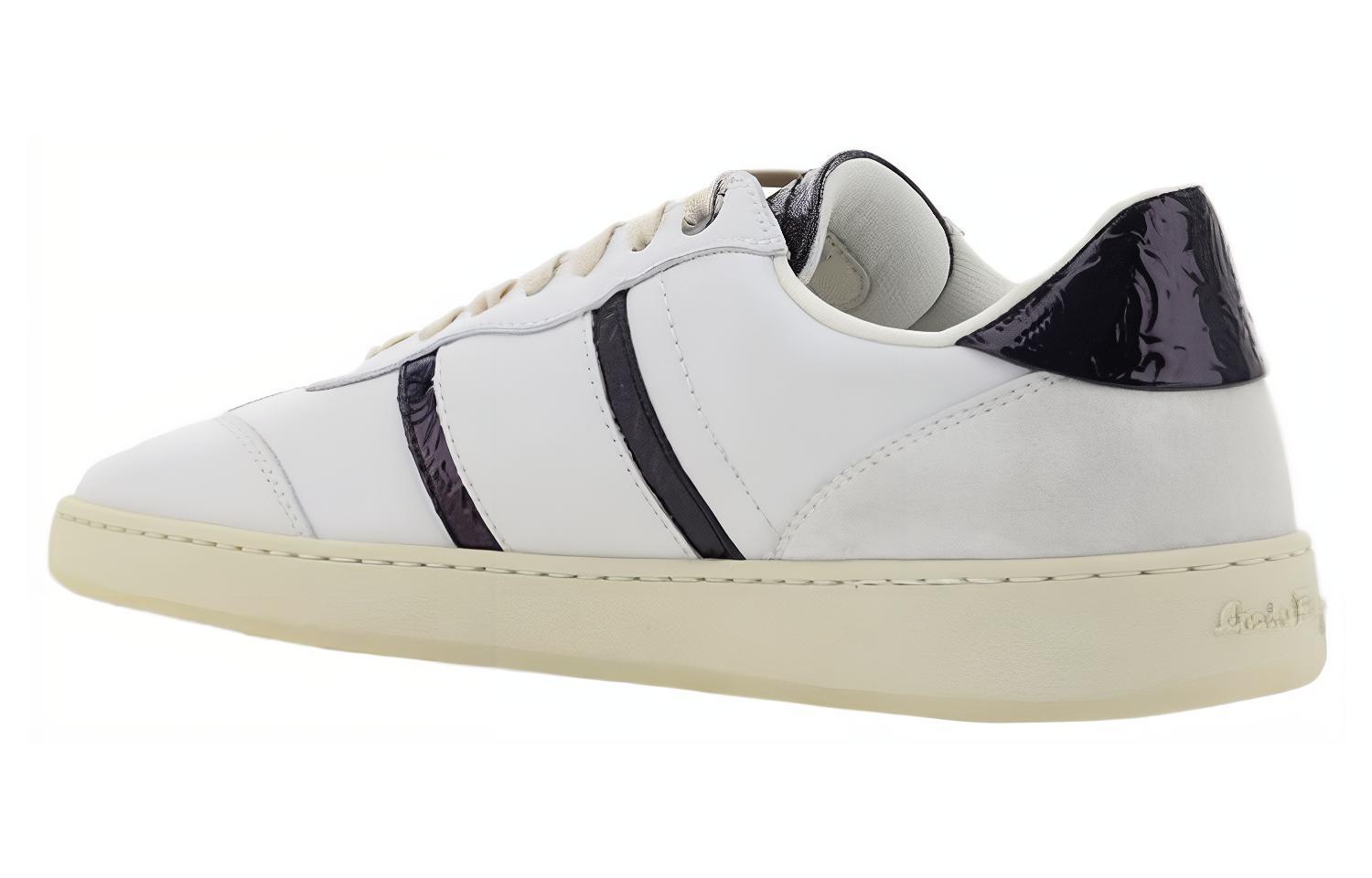 Lookbook FERRAGAMO Kulit Kasut Rendah 'White Lace-Up' 022170-766323