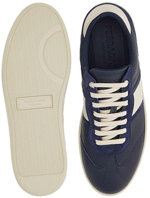 FERRAGAMO菲拉格慕 牛皮 標誌性低幫 時尚板鞋 男款 藍白色 Purchase FERRAGAMO菲拉格慕 牛皮 標誌性低幫 時尚板鞋 男款 藍白色